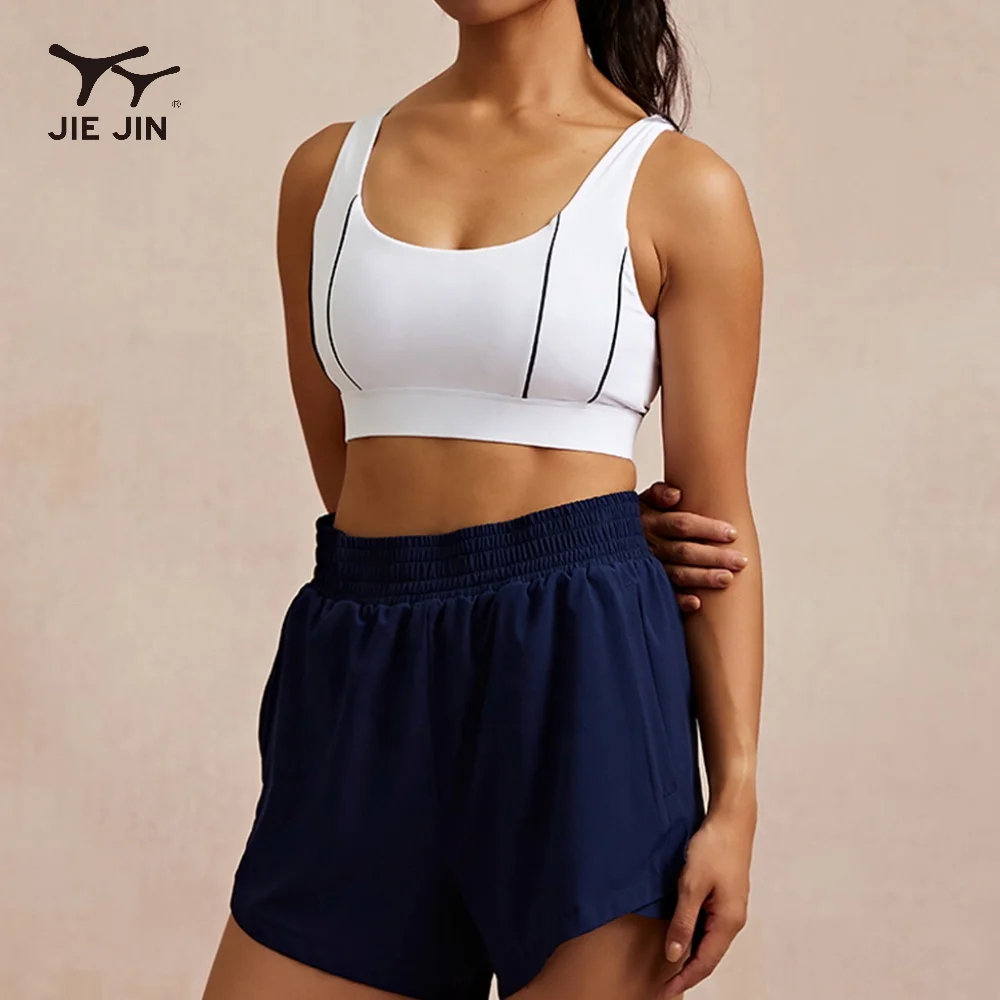 JIEJIN Custom Pattern Extra Support Quick Dry Fitness Gym Yoga Wear Running Corset Sports Bra