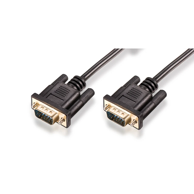 Pc DB9 pin штекер к DB9 pin штекер лучший кабель к vga 9 pin Последовательный кабель Разъем rs232 vga видеокабель