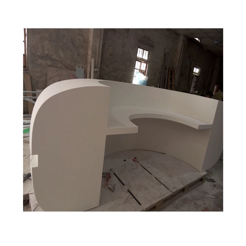 Acrylic Solid Surface Artificial Marble Double Bowl Sink Rectangular Undermount countertop  Flat Surface