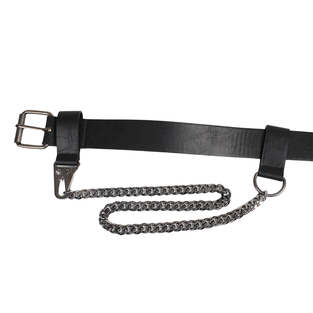 Wholesale Low Price PU Leather Belt Women Punk Style Leather Belt Heavy Duty Metal Buckles Customization Factory