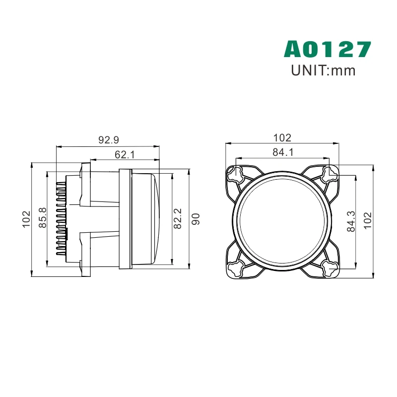 Tuff Plus 90 мм светодиодные фары, круглая светодиодная фара 12 В, круглая светодиодная фара с парковочным светом для сельскохозяйственного трактора