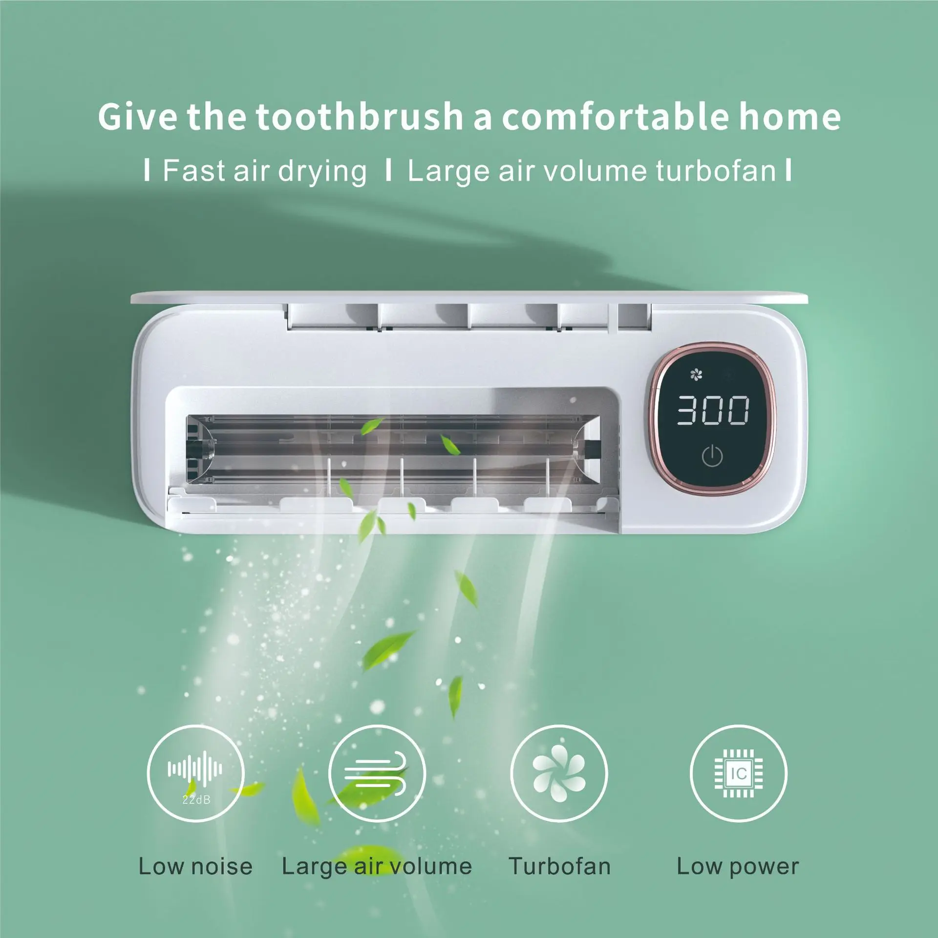New Design 2In 1 UVC Light Toothbrush Sterilizer Wall-mounted Uv Toothbrush Sterilizer box
