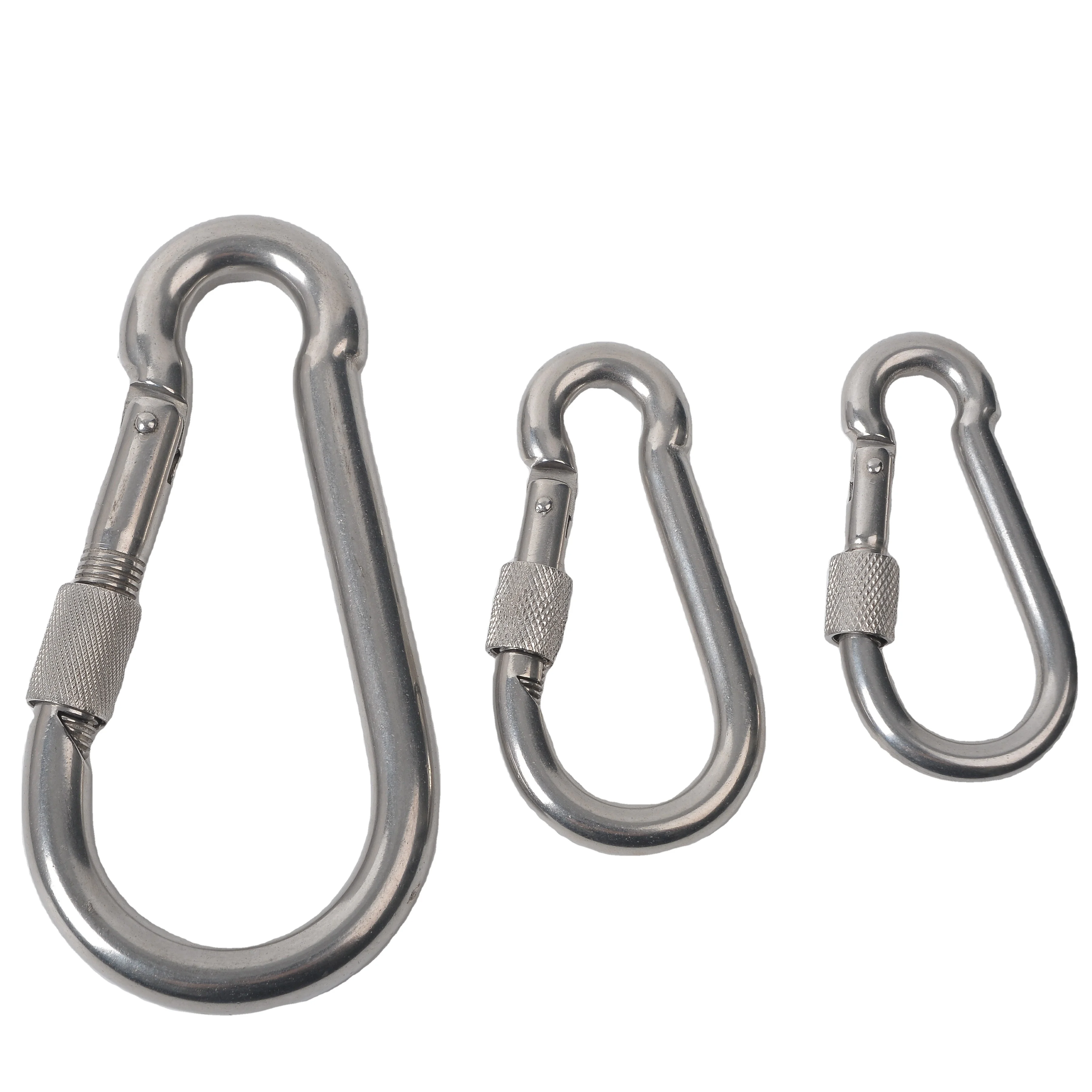Factory Wholesale made in china  11cm Flat Oval Shaped Carabiner Snap Hook Aluminum Karabiner Clip Outer Door Sport Products