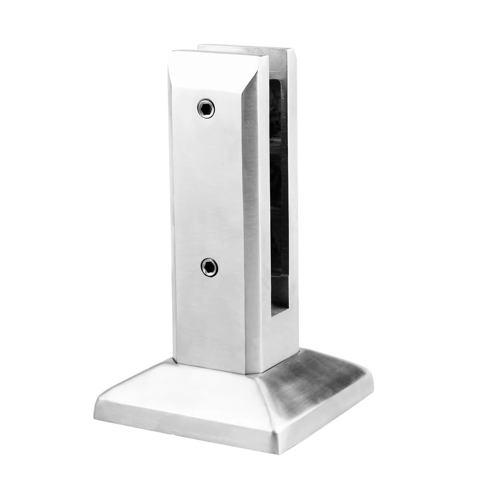 Stainless Steel Glass Clamp Swimming Pool Fence Spigot Balcony Glass Clip Balustrade Handrail Spigot With Base Plate