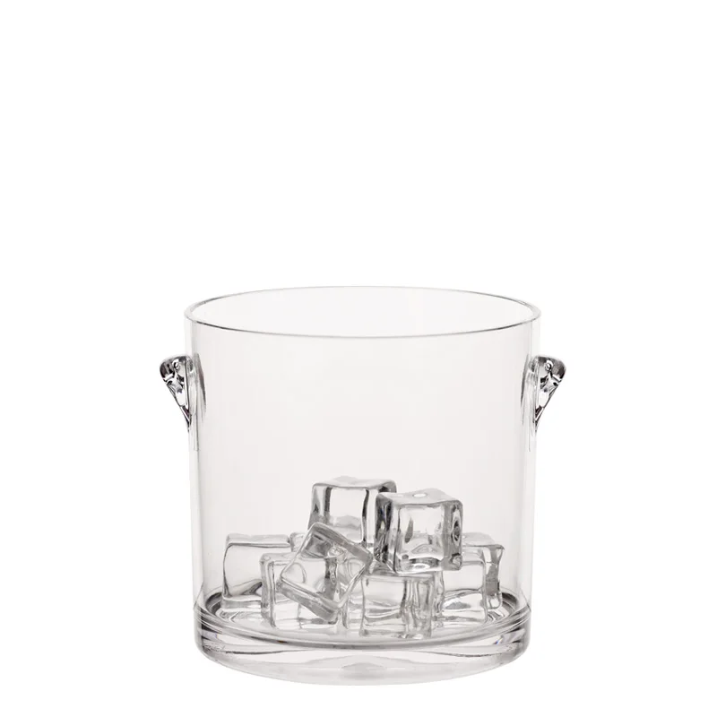 Polycarbonate Ice Bucket 1L Unbreakable Wine Ice Bucket  Clear Plastic Champagne Bucket