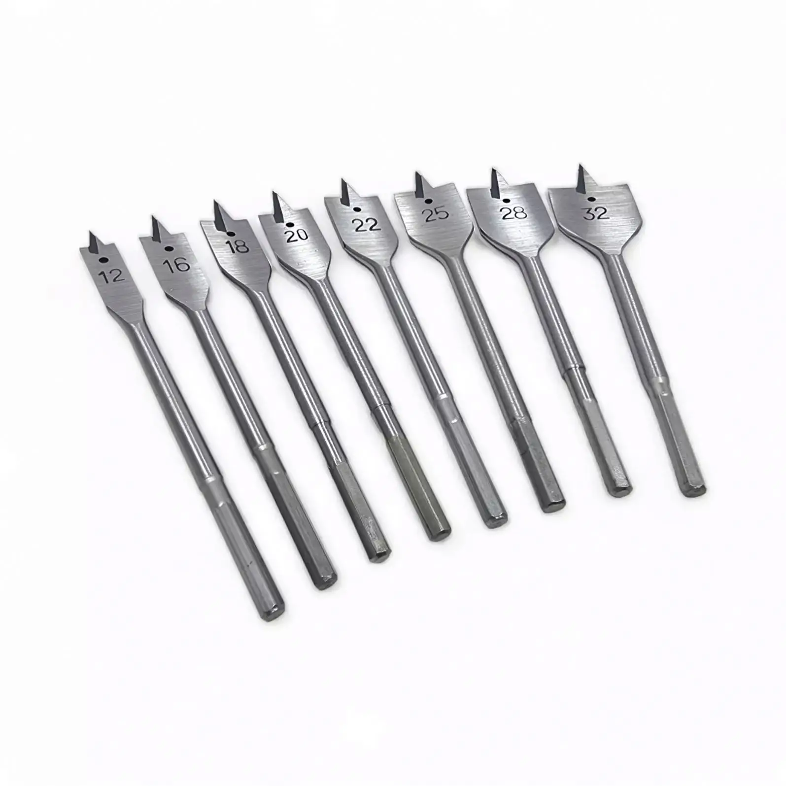 6-38mm Flat Wood Spade Drill Bits Quality Holesaw Machine Bit For WoodWorking