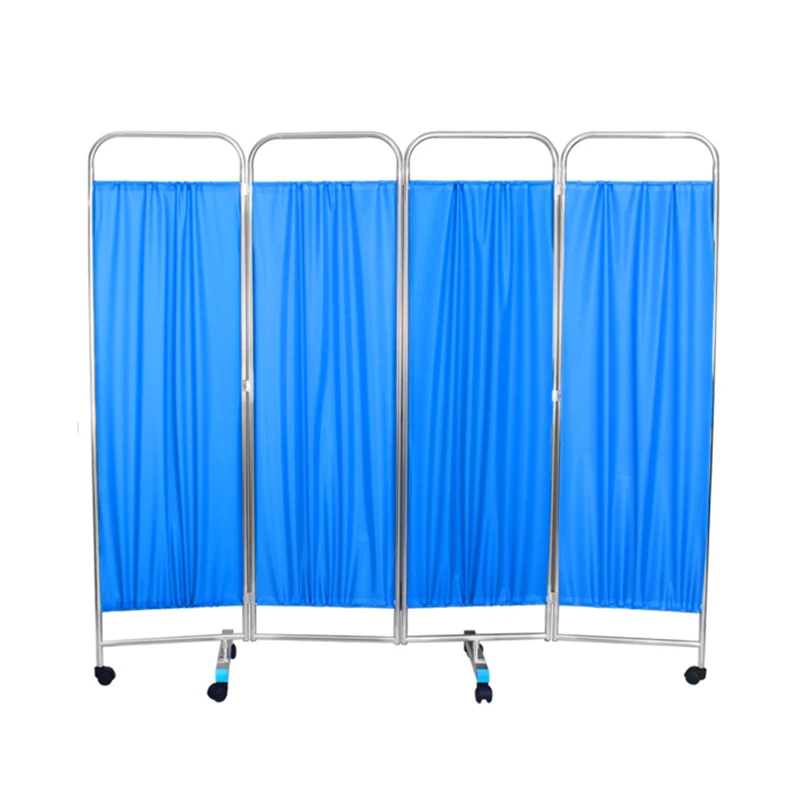 Mobile  Stainless Steel hospital use Ward Screen collapsible 5 flats  Hospital Ward Screens