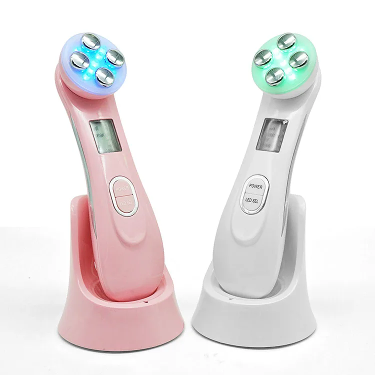 2022 Hot sale handheld Anti-Aging 5 in 1 Face Massager Skin Care Tool LED Photon Therapy RF EMS Facial Massager