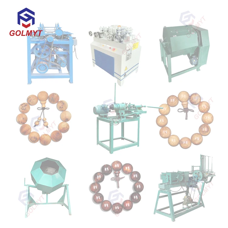 Different size wood prayer bead production line for making wooden bracelet