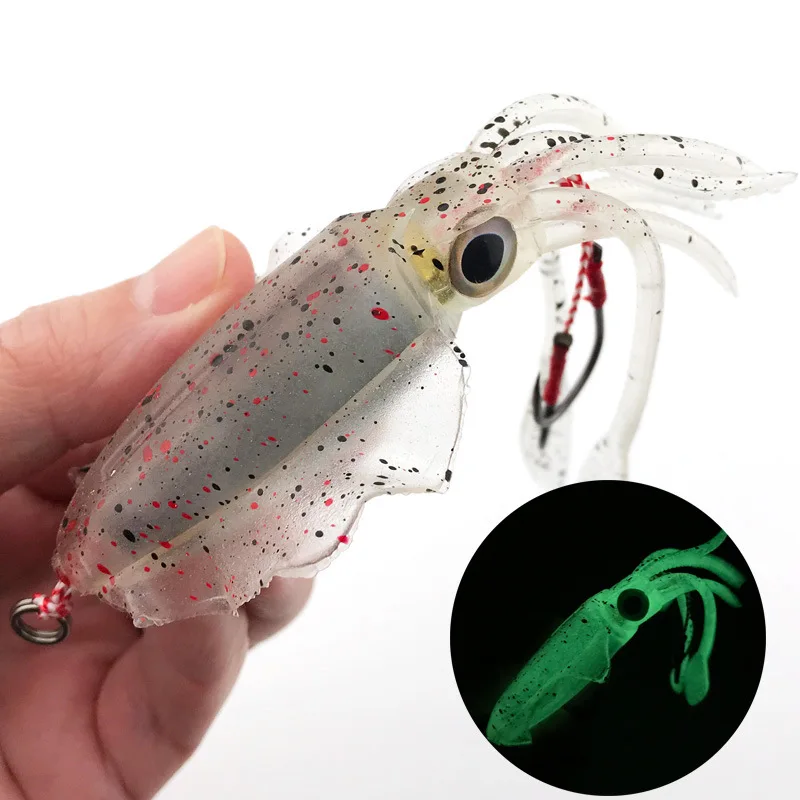 Deep sea squid bait 60g biomimetic hairtail iron plate hook sea fishing lure SQUID LURE octopus