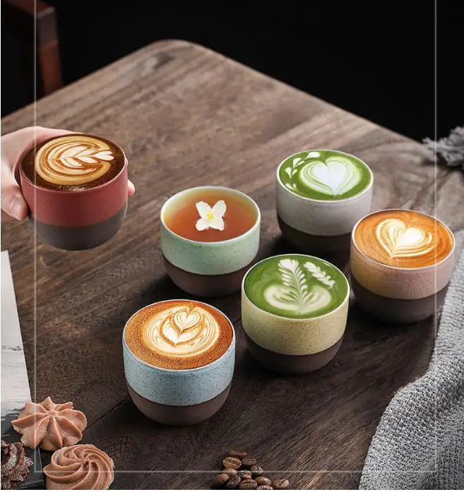 Saudi hot selling ceramic tea cup coffee cup creative frosted coffee mug