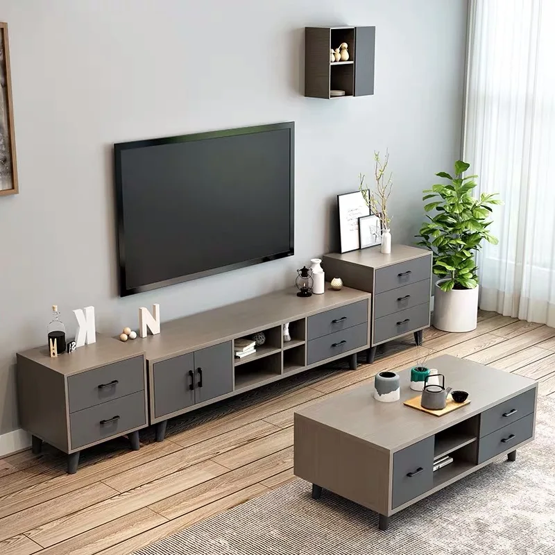 Modern Simple New Design Wooden Living Room Furniture TV Stand Coffee Table
