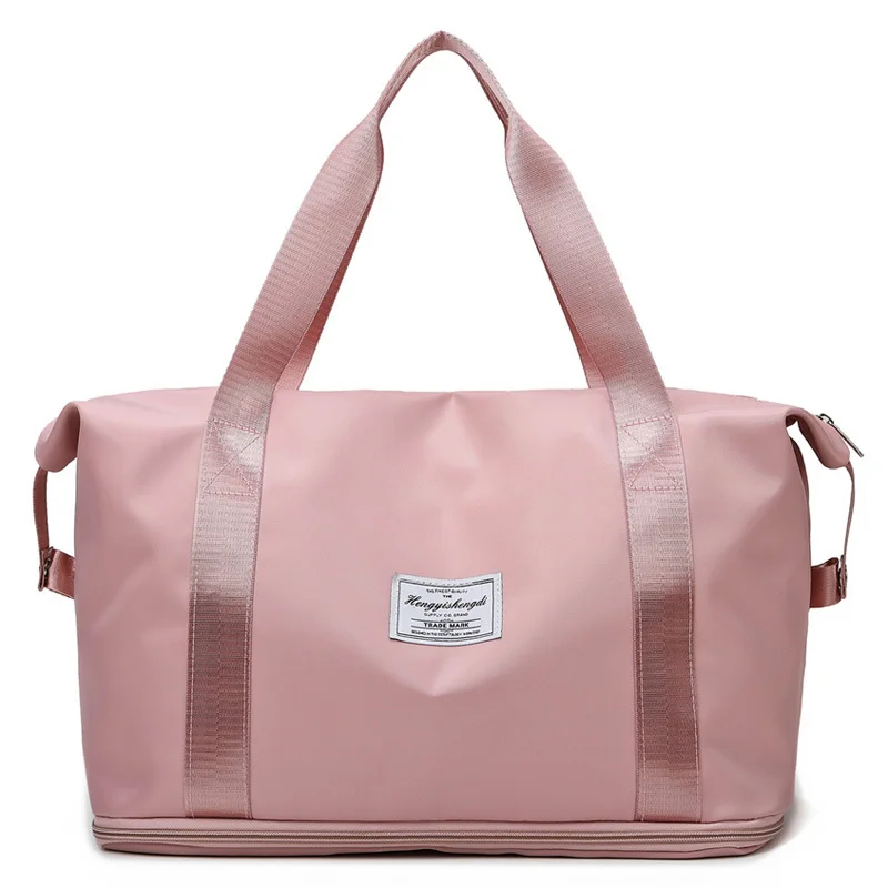 Capacity eco friendly weekend travel duffle bag for multiple pockets daily use shoulder bag