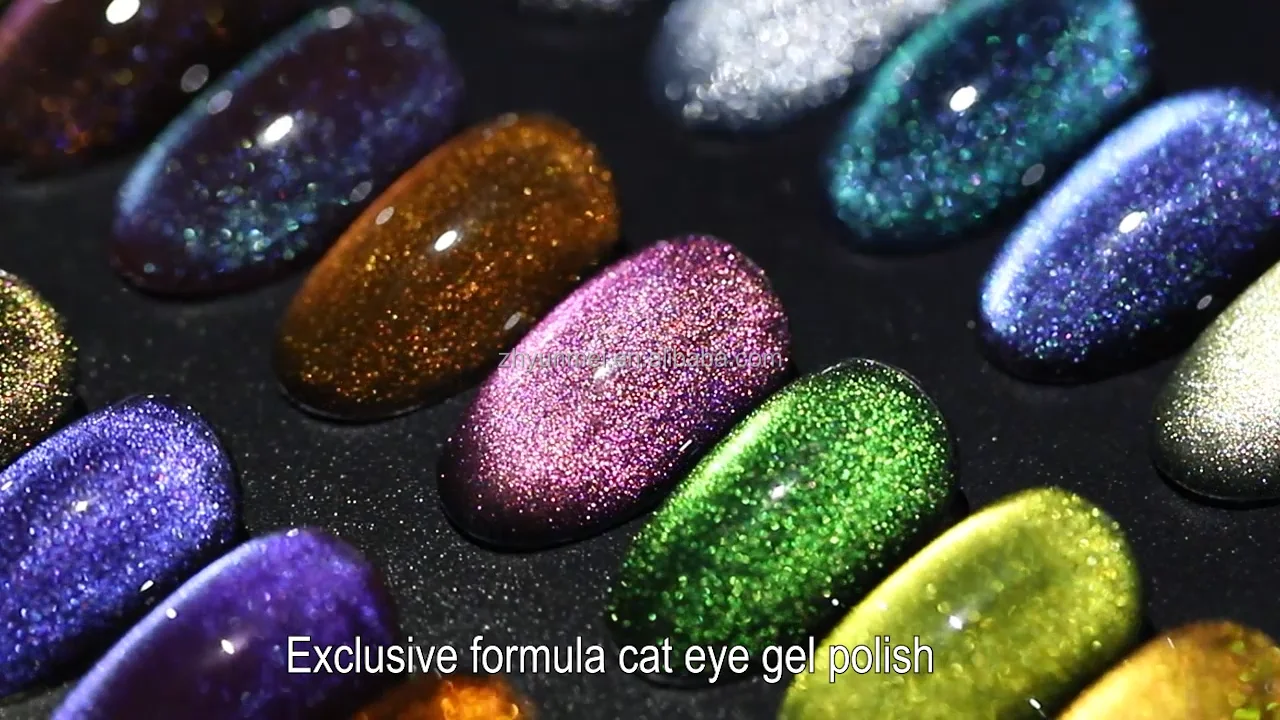 Private Label OEM ODM UV Gel Nail Polish Set Resin Material LED Lamp Source Cat Eye Model Free Sample At-Home Color Gel Factory