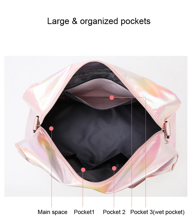 wholesale oxford double bottom Waterproof Sports pink outdoor Travel tote duffel zipper gym training team fitness bag sack