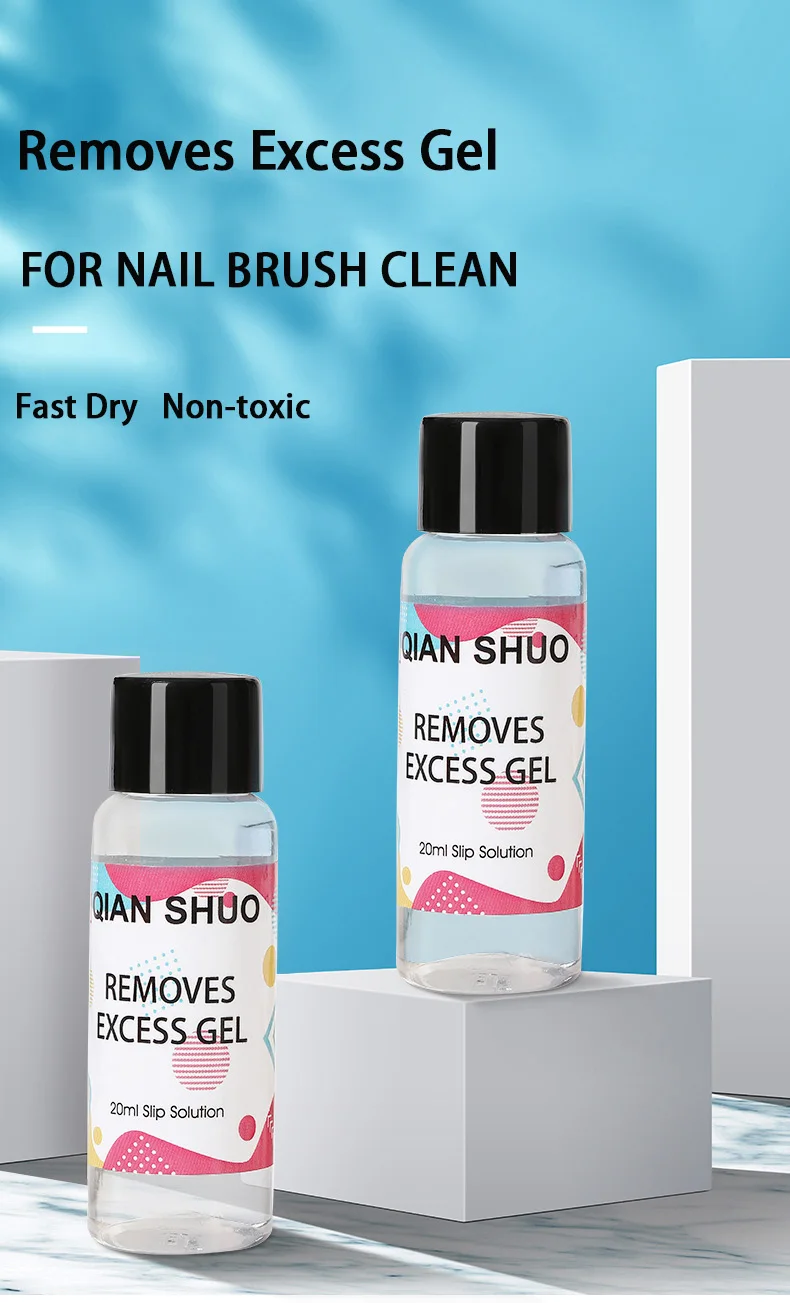 Liquid  Nails UV Gel Polish Excess Remover 20ML Cleanser Plus Layer Residue Nail Art Acrylic Clean