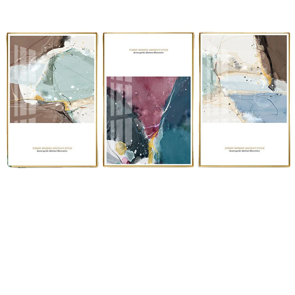 Пользовательские Оптовые современные абстрактные Стильные Золотые линии картина hd живопись для гостиной