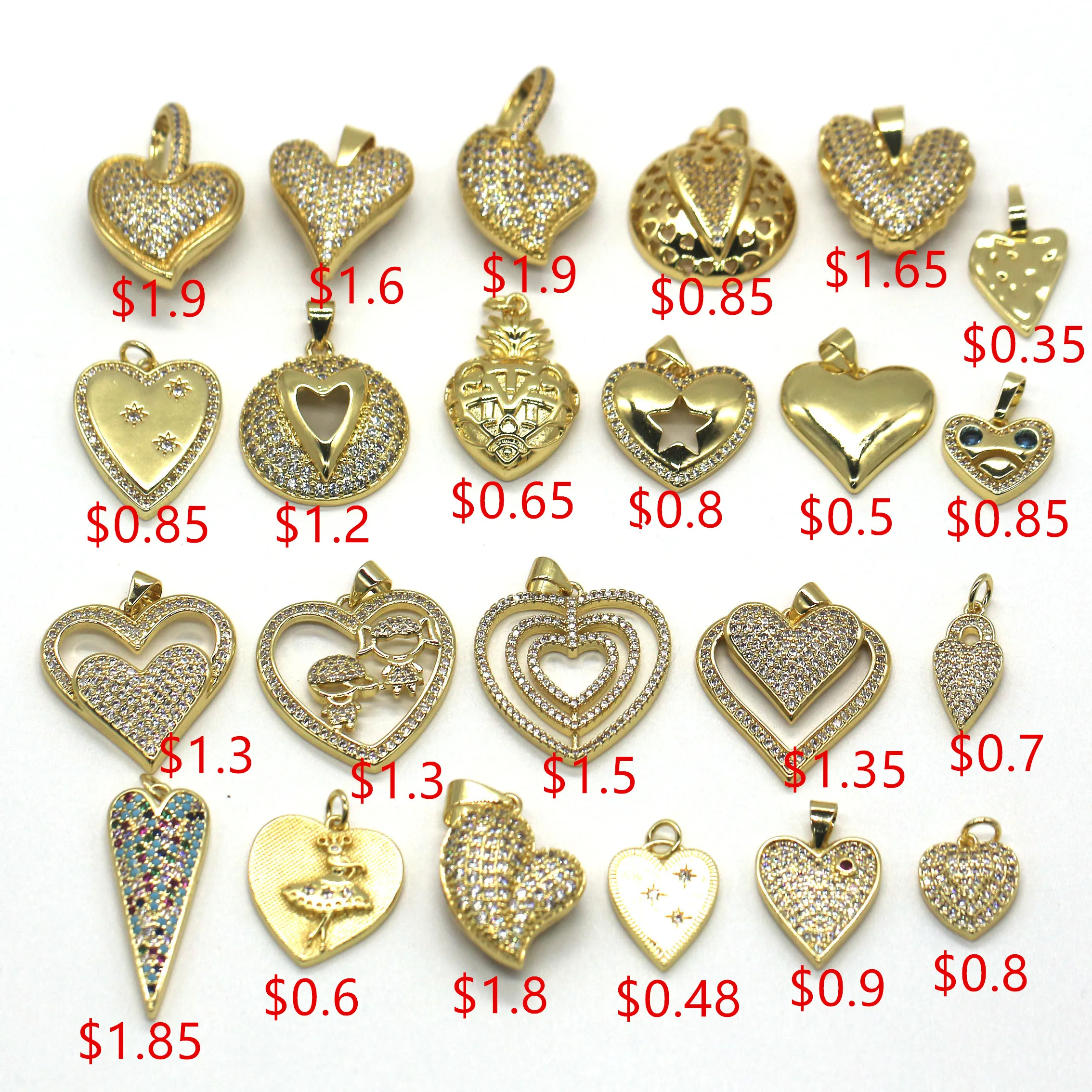 18K Gold Plating Copper zircon Anti-corrosion and anti-fading Pendant Charm Necklace Bling CZ Crystal  Necklace For Women