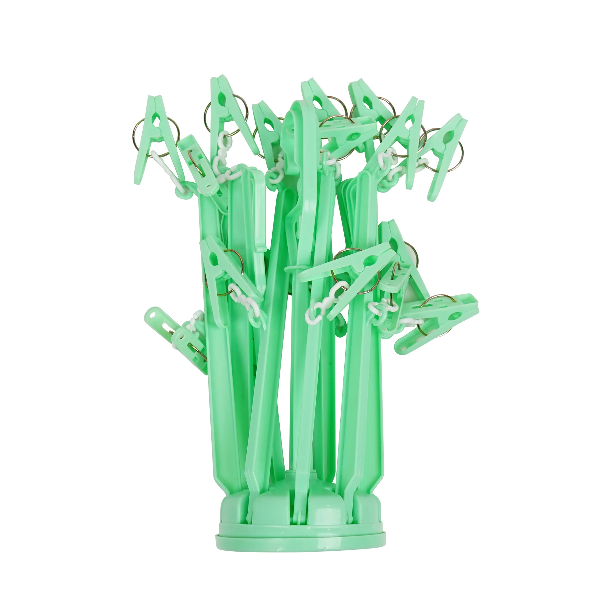 Household multifunction clip 16 clip baby drying socks hanger folding plastic clothespin drying rack