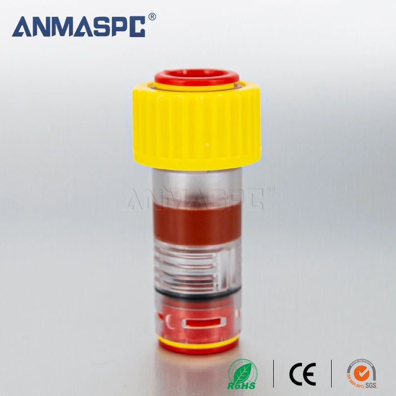 Push-fit Clear Duct Fittings Microduct Gas Block Gas-Water Block Micro Duct Connector 14/10mm micro duct gas blockconnector