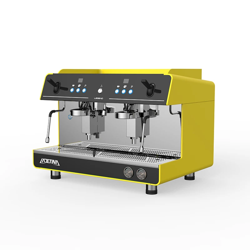 Cafe Shop Use Professional E61 Bewing Head PID Control Rotary Pump Yellow Red Black White Commercial Espresso Coffee Machine
