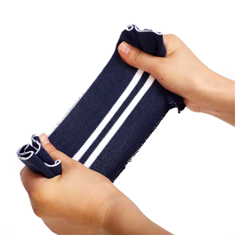 knitted cuff t shirt ribbed collar knitted cuffs for jackets