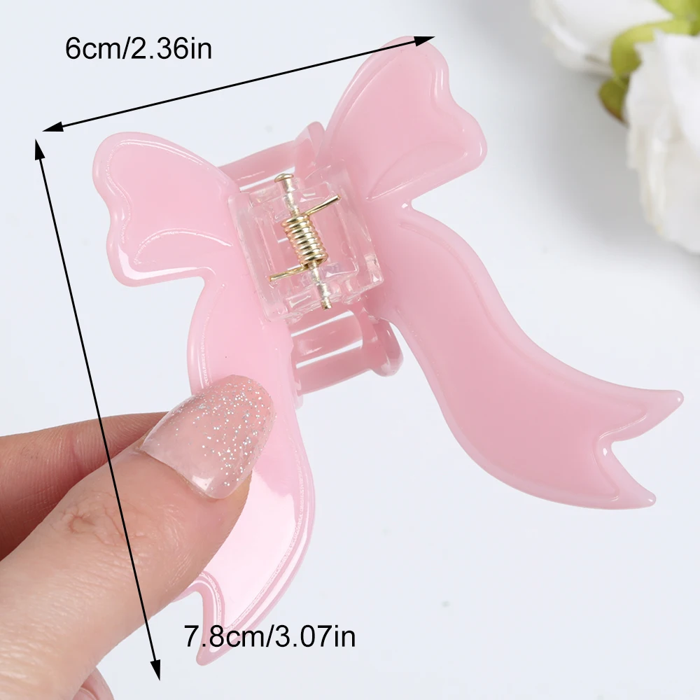 personalized acetate bow hair claw clip custom shape hair clip claw for gifts