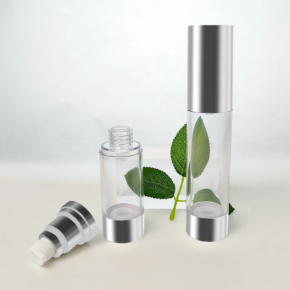 Sample cosmetic refill plastic cream pp cosmetic 15ml 30ml 50ml 80ml 100ml 120ml spray airless bottle