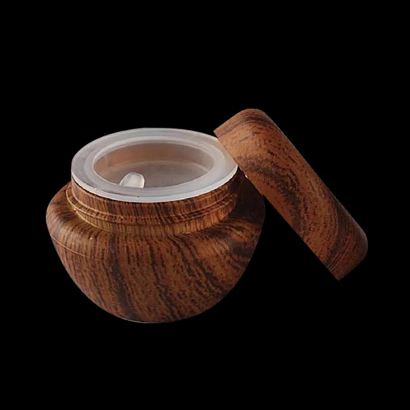 20ml wood grain plastic cosmetic cream empty jar