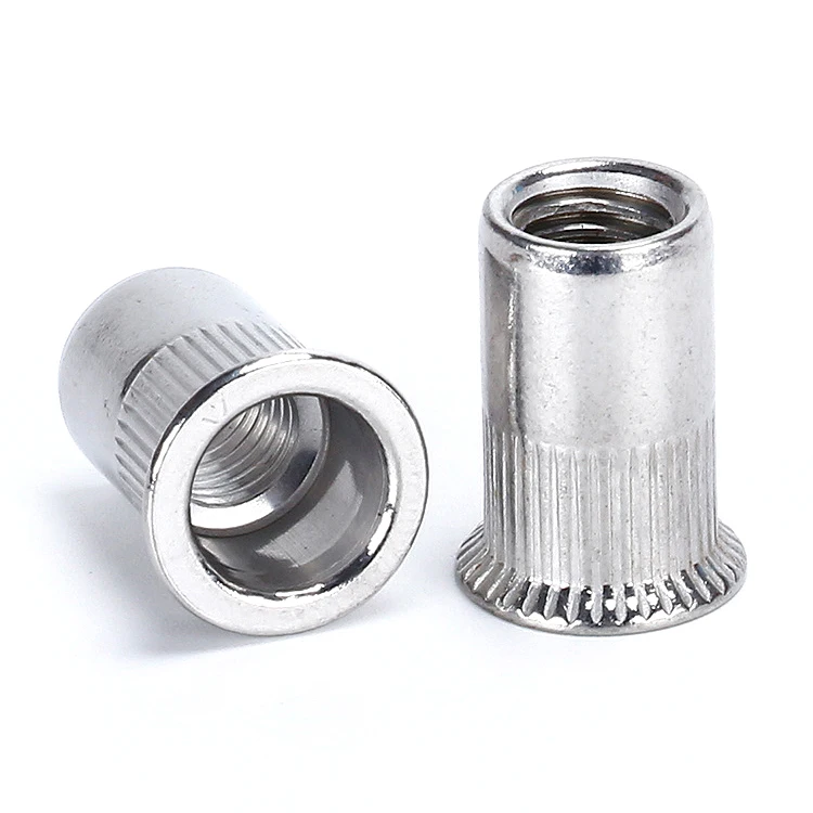 Countersunk Head Open Rivet Nut Stainless Steel threaded rivet nut CSK Head M3-M12 Silver