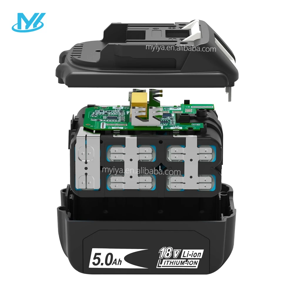 MYiYAE 18v 5.0ah Bl1850B Battery For Makita 18v Bl1850 Bl1850b Bl1860 Bl1840 Bl1840b Bl1830b Bl1830 Bl1820 Bl1815 Bl1835