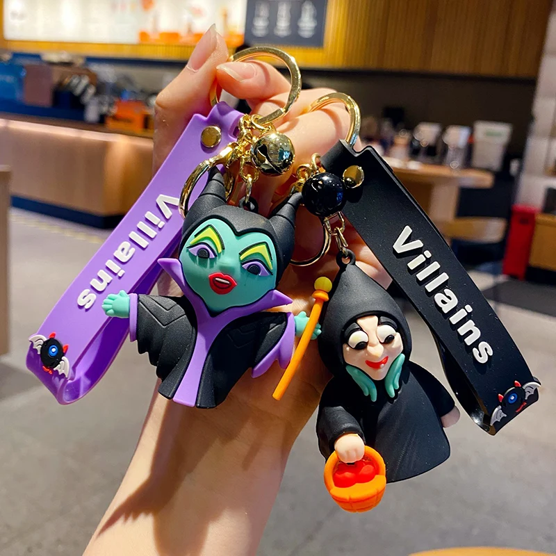 BaiMao personality 3d cartoon witch queen pendant key ring PVC resin custom car key key chain