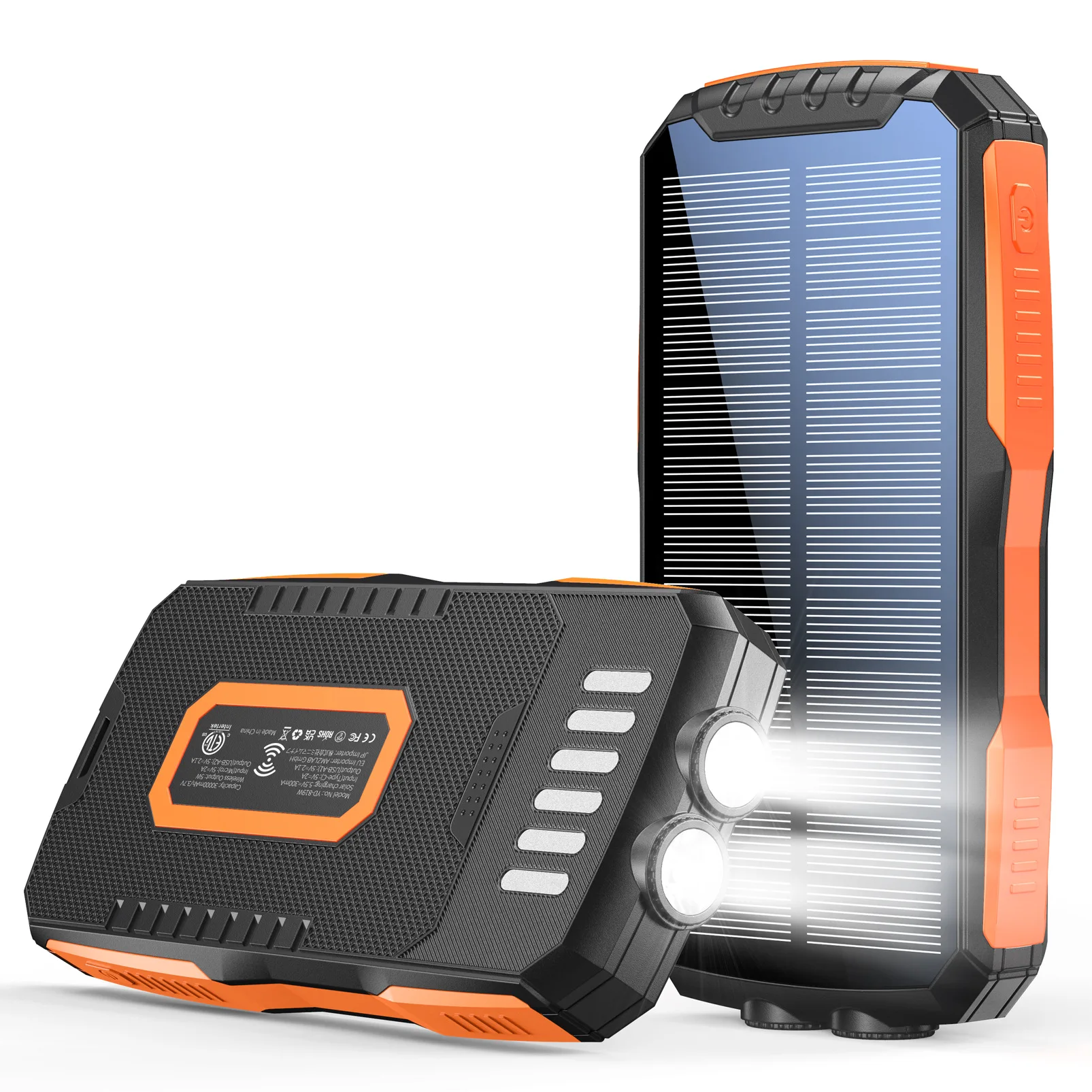 Cheap Kemier Hot products waterproof 20000mah Portable Power Banks Solar with Led light solar power banks & power station