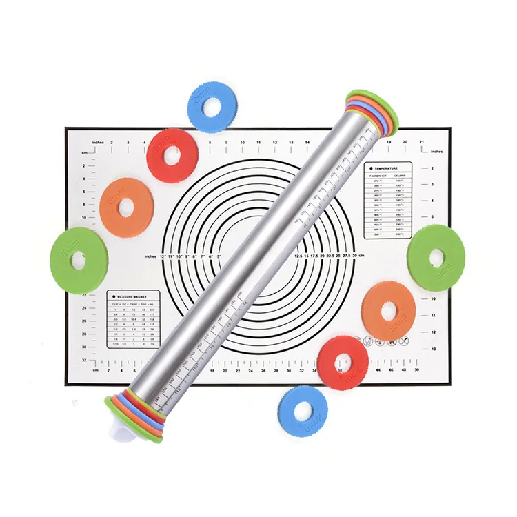 Заводская оптовая продажа, Скалка со съемными кольцами, регулируемая Скалка из нержавеющей стали
