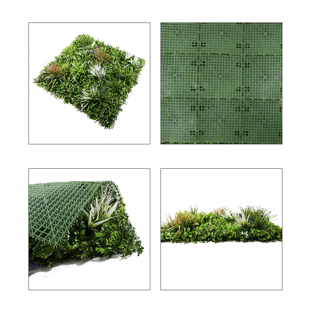 Garden decoration hanging faux artificial hedge panel foliage green grass leaves plant wall