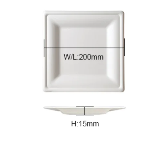 disposable compostable sugarcane pulp plate bagasse plate biodegradable tableware