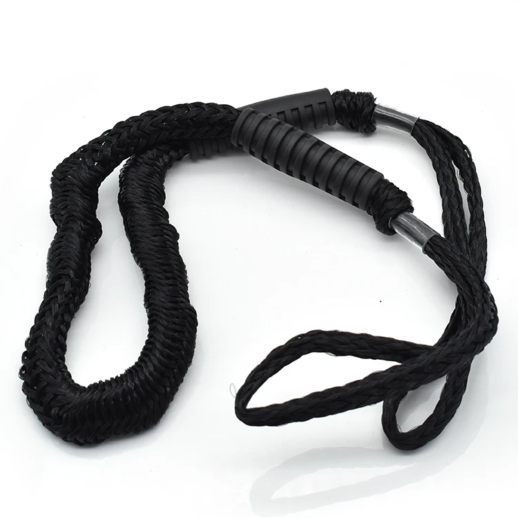 Hot Sell Jet Ski Canoe Watercraft Dock Lines Black Bungee Dock Line Mooring Rope For Boat