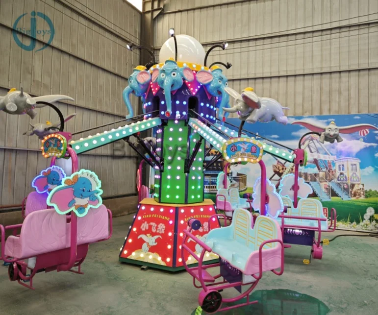 Attractive Children Commercial Flying Elephant Magic Car Rotary Rides Outdoor Funfair Amusement Park Rides Hot Selling