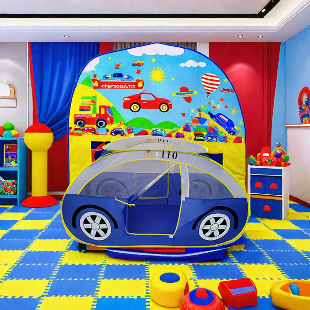 Factory Directly Provide Baby inertial small police car boy ambulance boy children toy tent