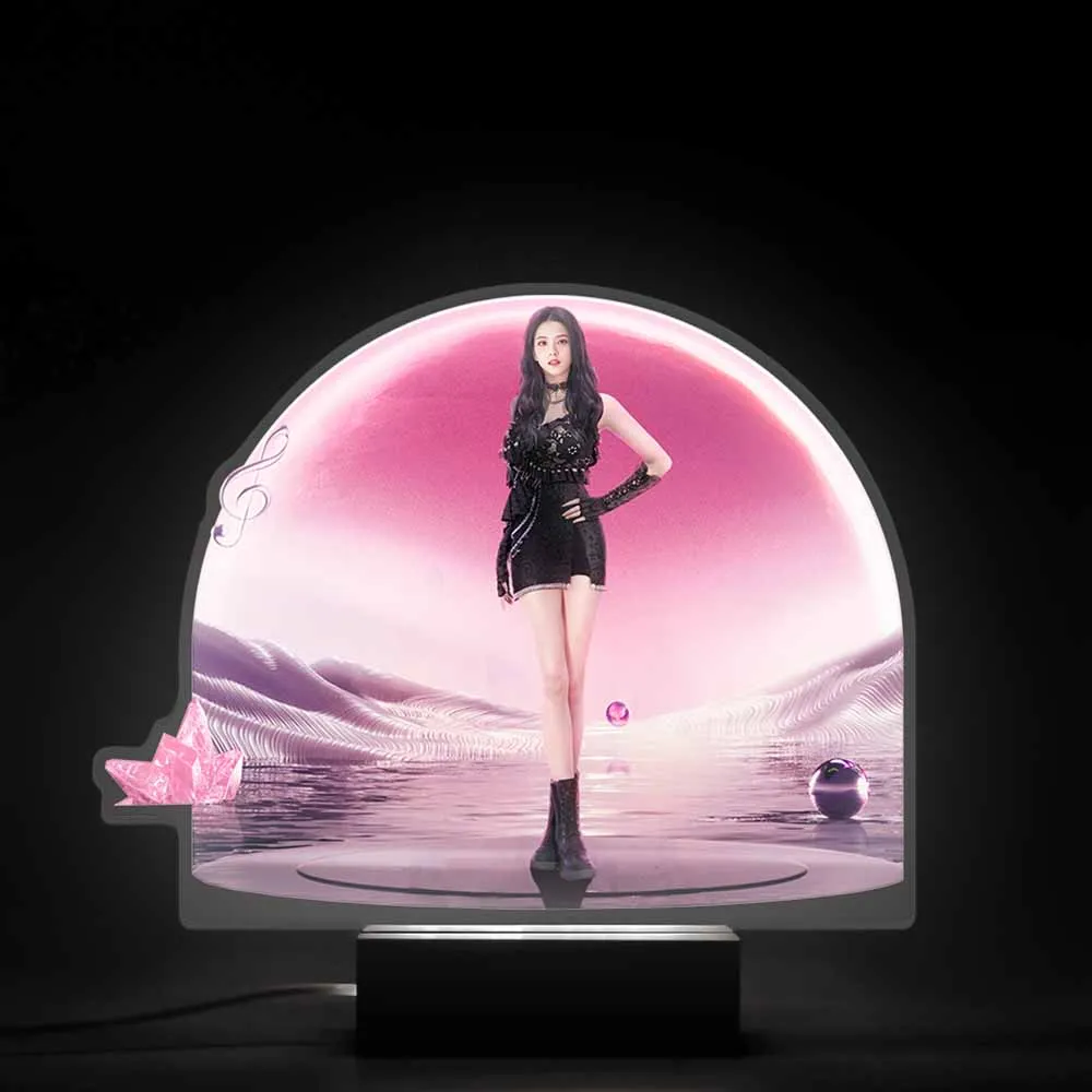 JENNIE Lisa Rose JISOO Korea Girl Group BLACKpink4V KPOP акриловый светодиодный ночник для айдола подарок