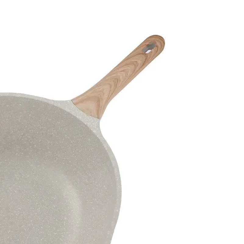 Customized 30cm Non-stick Aluminum Stone-coated Deep Frying Pan Non-stick Coating Wok
