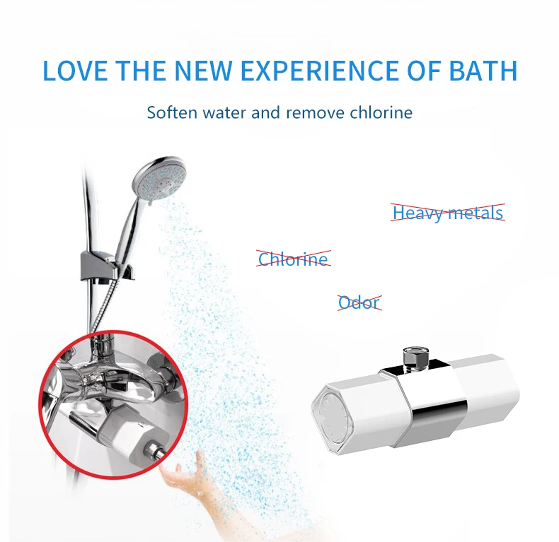7 Stages Shower Head Vitamin C KDF Chlorine Mineral Universal Shower Water Filter purifier skincare