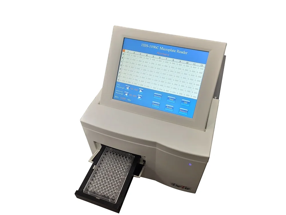 China made high-end product clinical  Elisa  plate microplate reader HBS-1096c price can measurement wavelength rang340-1000nm