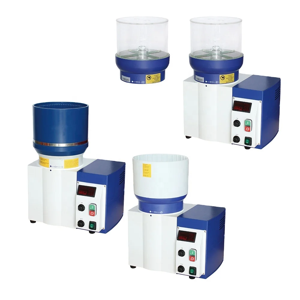 China CE Certificated Otec Eco Maxi 3 in 1 Benchtop Mini Jewellery Magnetic Tumbler Jewelry Polishing