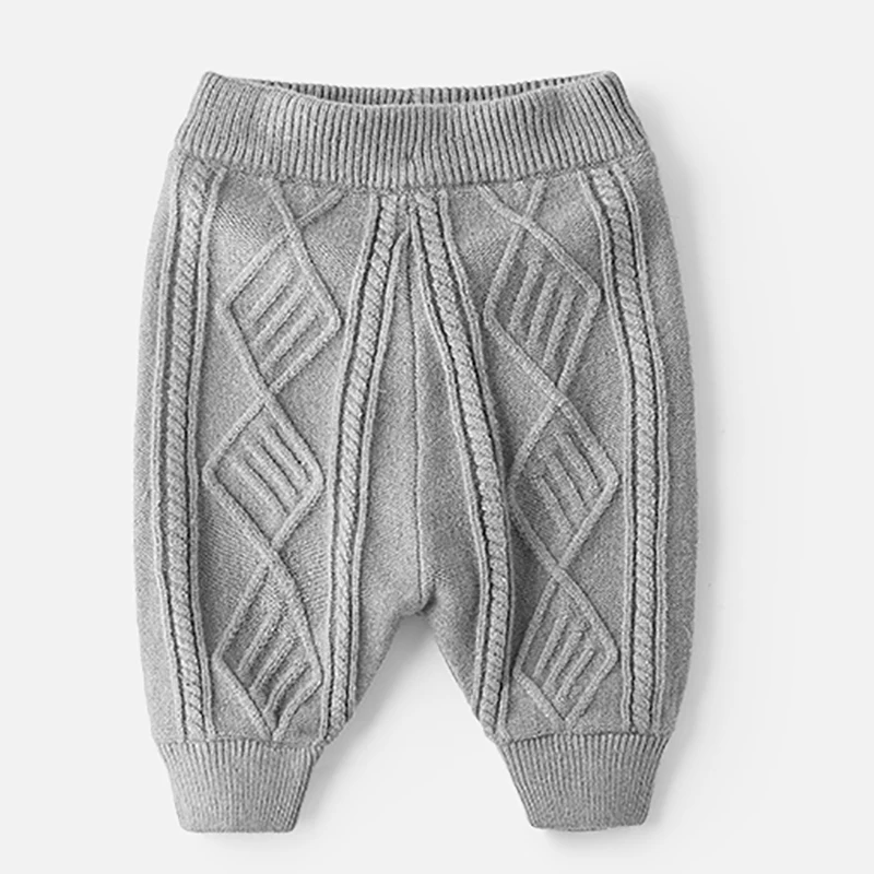
Wholesale Baby Knitting Pants Newborn Cotton Baby Loose cable Pants 