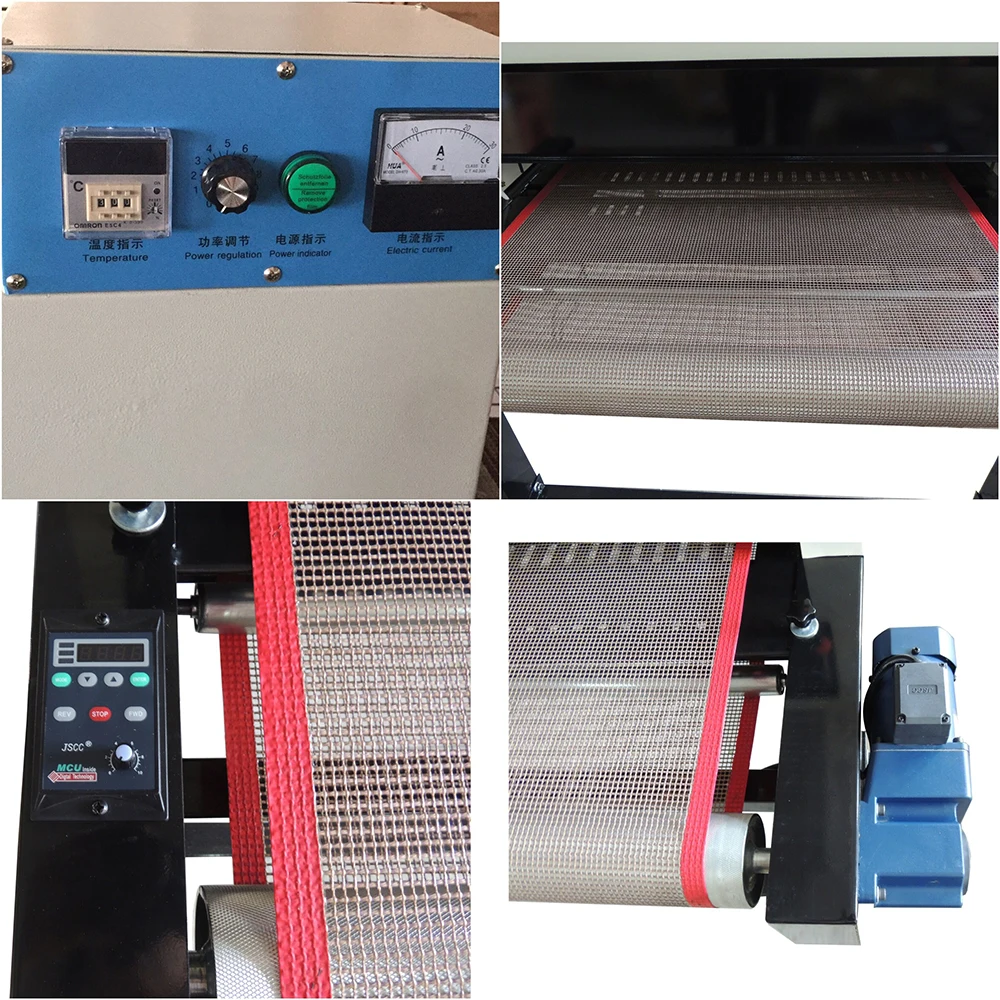 Tunnel dryer ND1880  100*80cm heating area IR conveyor belt dryer quick uv dryer WIth temperature control for T shirt