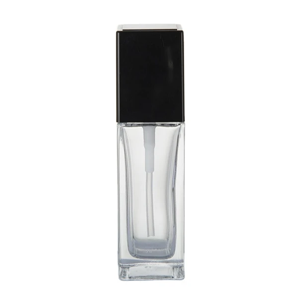 transparent bottle design doll square shape foundation bottle