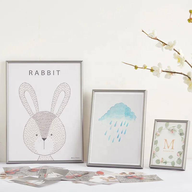 Hot Sell Photo Picture Frame Metal Aluminum Alloy Photo Frame With Glass Plexiglass