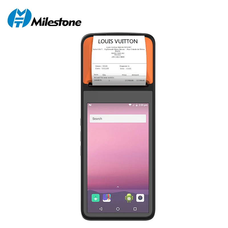 Milestone smart payment terminal paper receipts receipt printer  bill 58MM 80mm blue tooth used for receipt printer