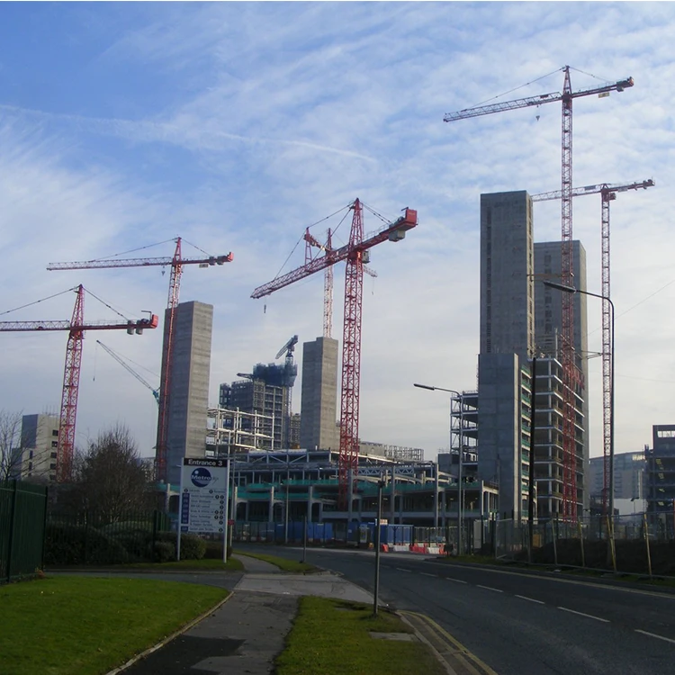 IHURMO 50 meter high 60m jib length 10ton 10t qtz 160 self erecting tower crane qtz 6024